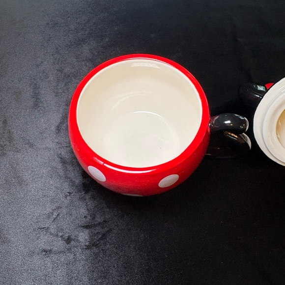 Disney Minnie Mouse Red and Black Mug with White Polka Dots - Picture 4 of 6